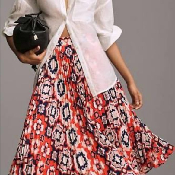 Maeve by Anthropologie - Valerie Pleated Midi Skirt - Women’s Size Large. NWT - Picture 8 of 8